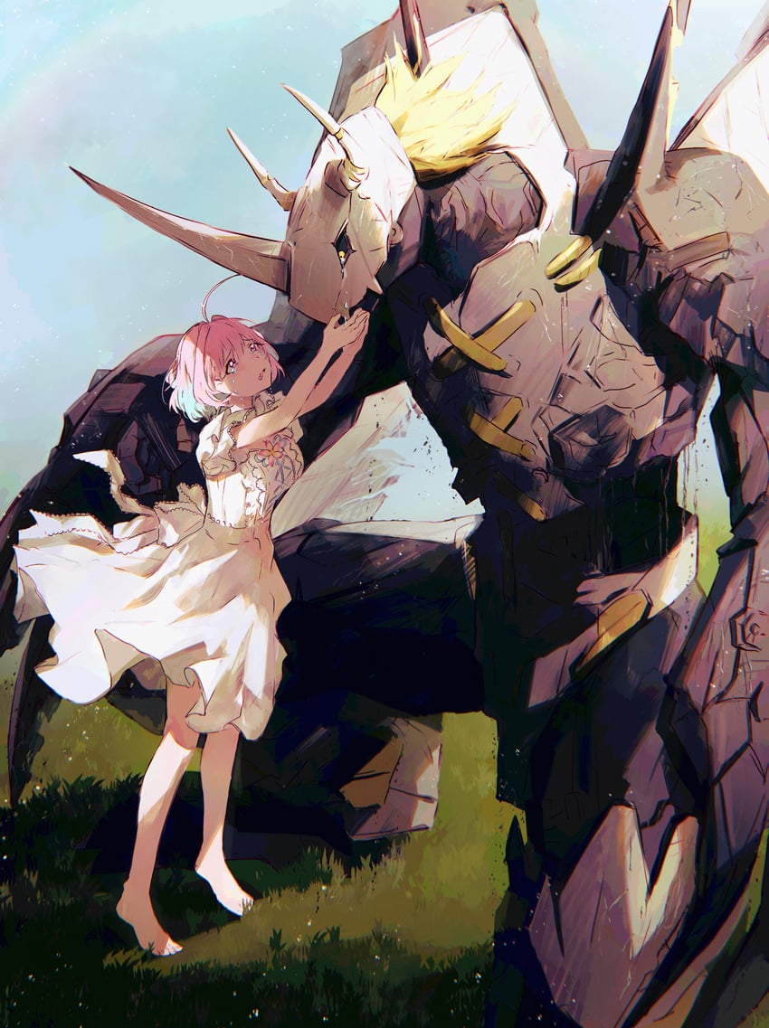 yumemi riamu and blackwargreymon (idolmaster and 2 more) drawn by hamachamu