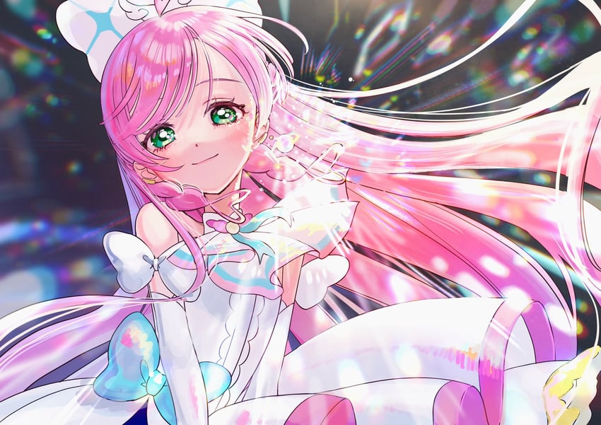 nijigaoka mashiro and cure prism (precure and 1 more) drawn by machiko_(milk_maciko)