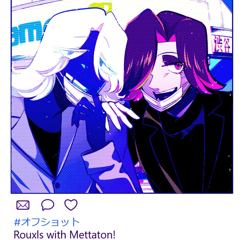 mettaton, mettaton ex, and rouxls kaard (undertale and 1 more) drawn by taharu_(papiyas)