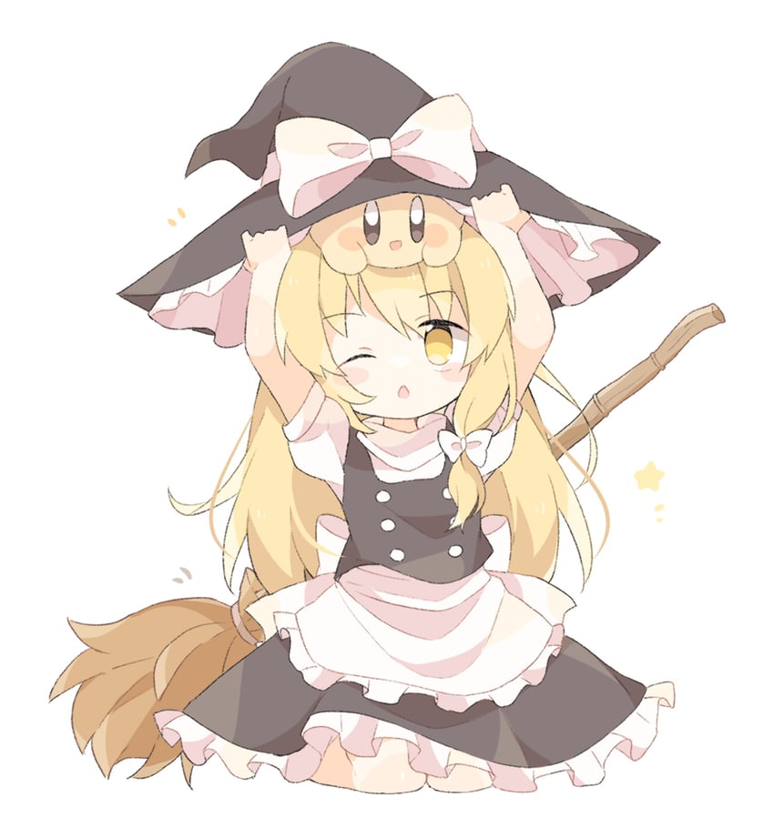 kirisame marisa and kirby (touhou and 1 more) drawn by nanagi