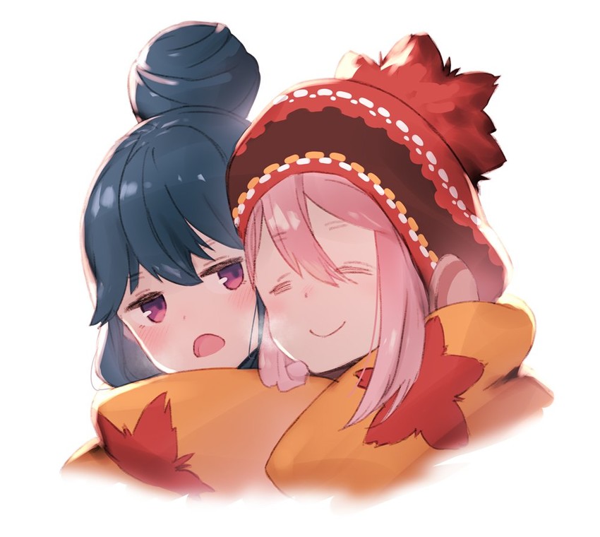 shima rin and kagamihara nadeshiko (yurucamp) drawn by yoo_(tabi_no_shiori)