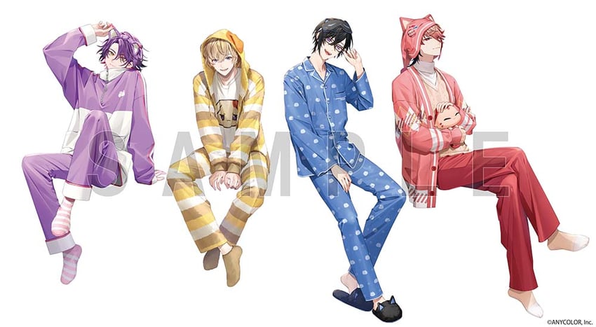 watarai hibari, fura kanato, shikinagi akira, and seraph dazzlegarden (nijisanji) drawn by tsuika_63no