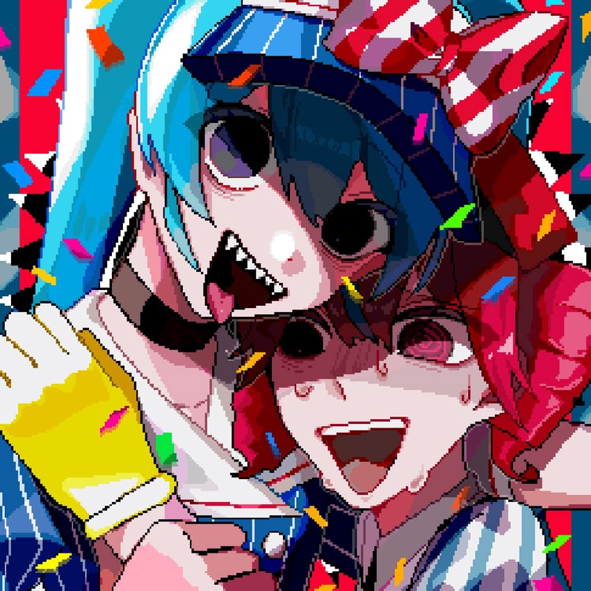 hatsune miku and kasane teto (vocaloid and 2 more) drawn by arrg