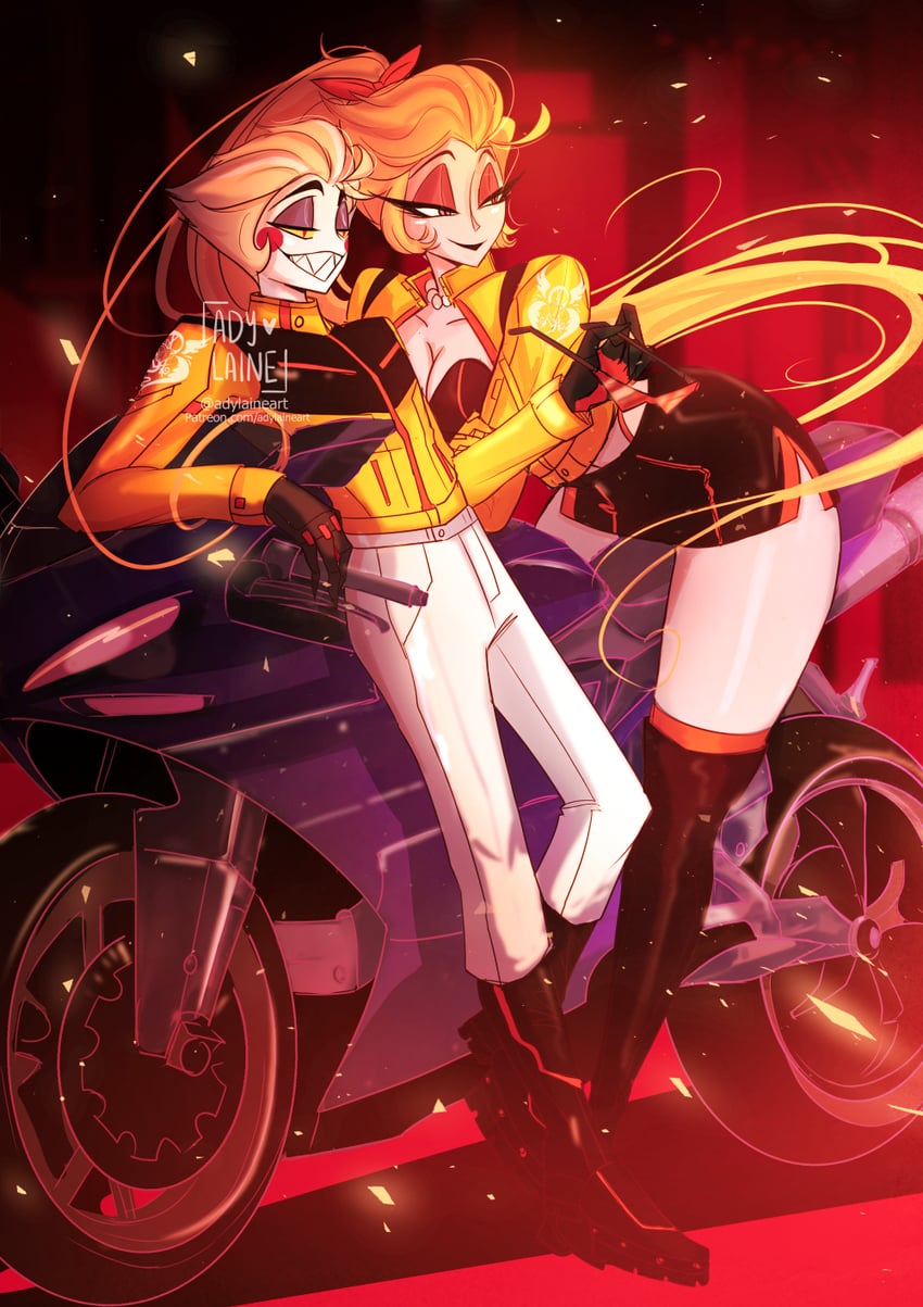 lucifer morningstar and lilith (hazbin hotel) drawn by adylaineart