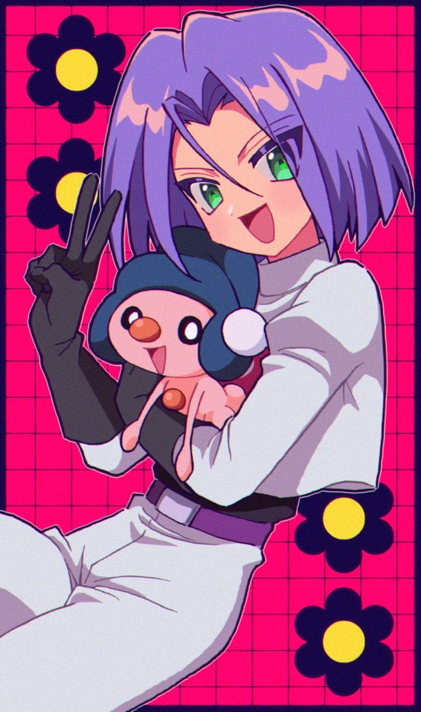 james and mime jr. (pokemon and 1 more) drawn by macchiromomomo