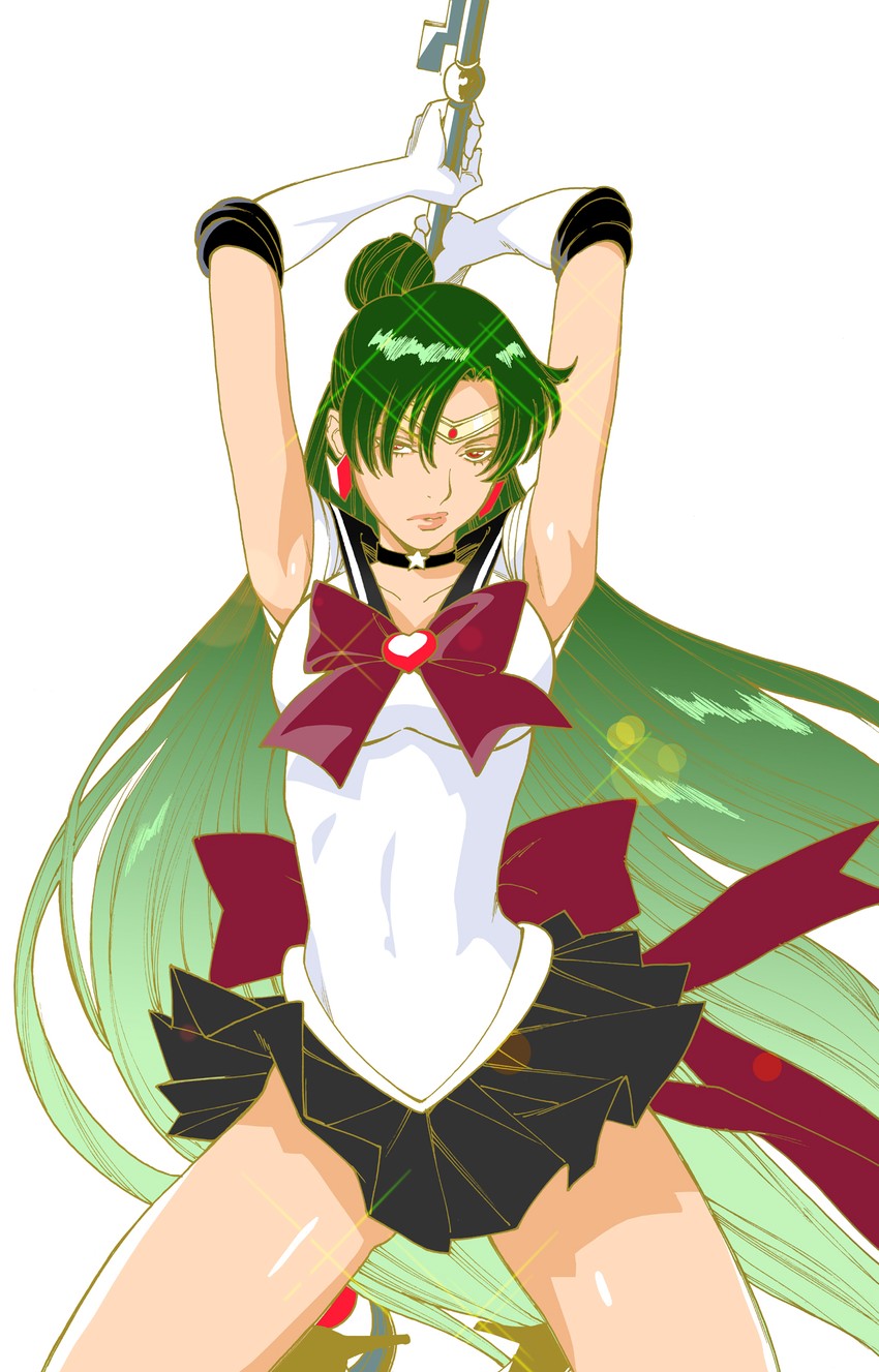 meiou setsuna, sailor pluto, and super sailor pluto (bishoujo senshi sailor moon) drawn by kishi_torajirou