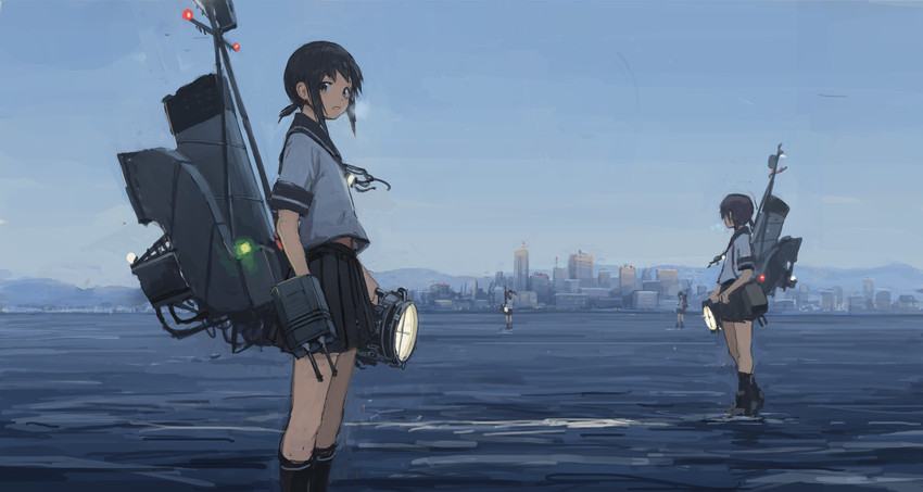 fubuki, miyuki, and shirayuki (kantai collection) drawn by shion_(mirudakemann)