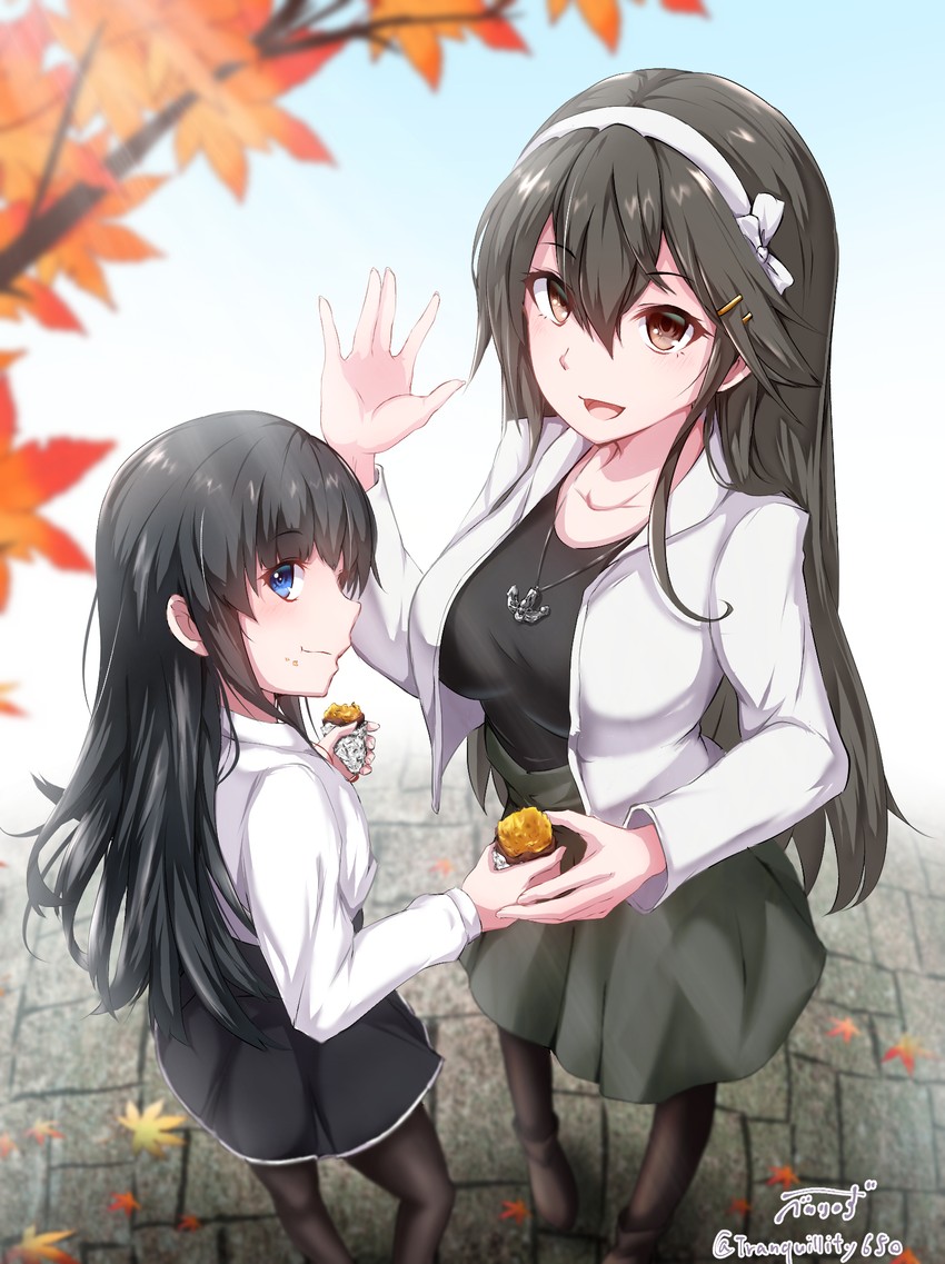 haruna, asashio, and asashio kai ni (kantai collection) drawn by baileys_(tranquillity650)