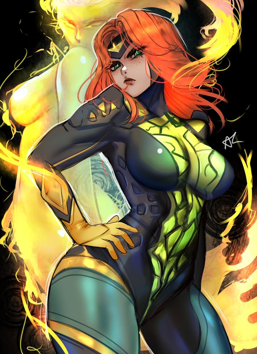 jean grey and phoenix (marvel and 2 more) drawn by arialla_draws