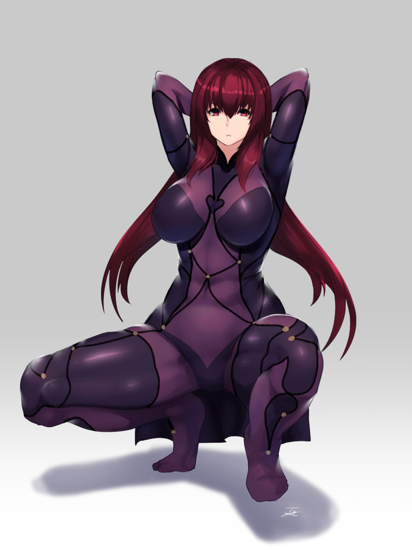 scathach (fate and 1 more) drawn by hayabusa_(vert_320)