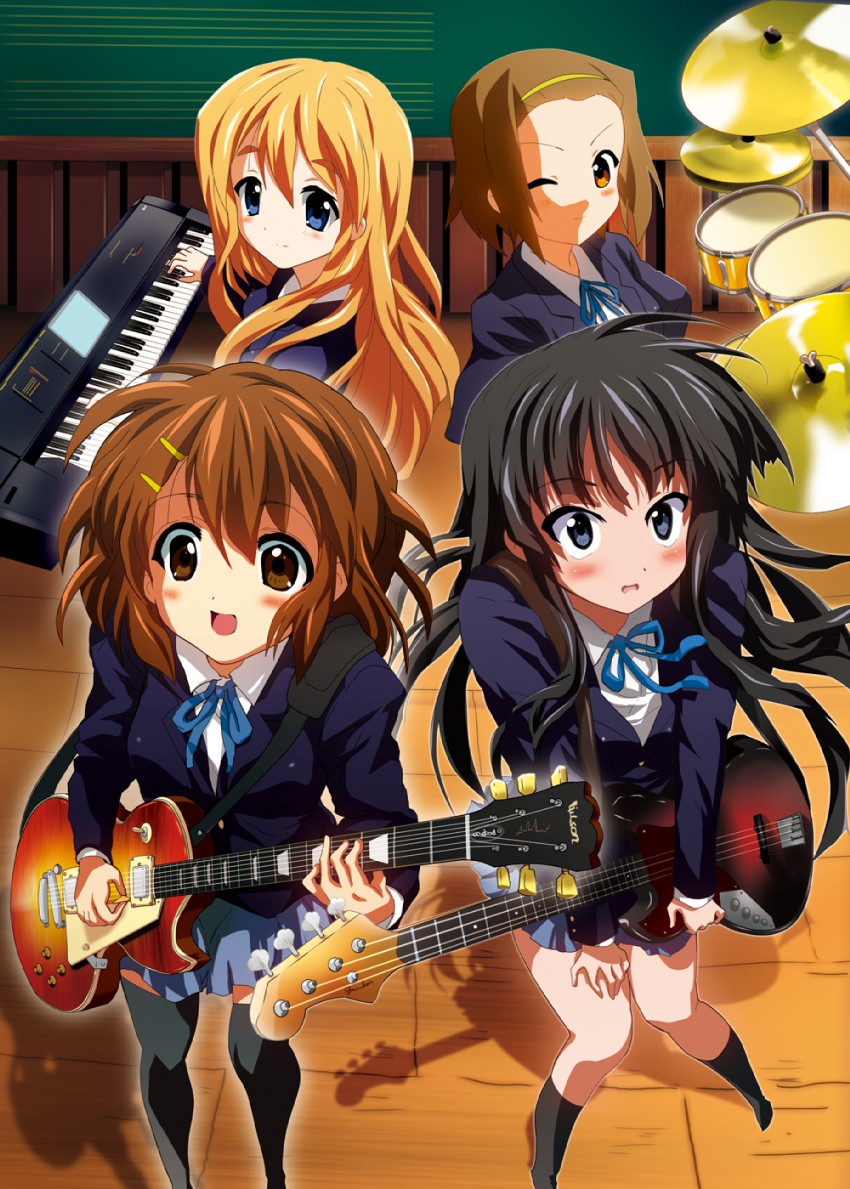 akiyama mio, hirasawa yui, tainaka ritsu, and kotobuki tsumugi (k-on!) drawn by oyu_no_kaori