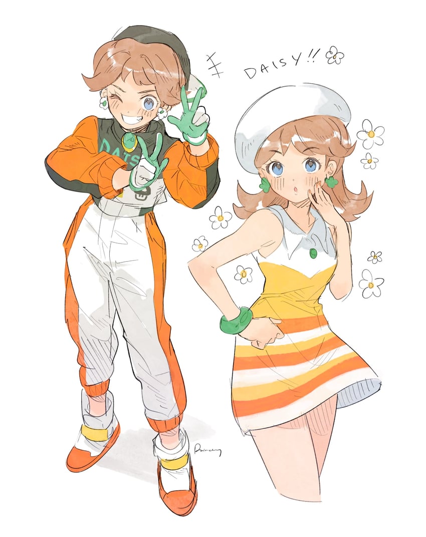 princess daisy (mario and 2 more) drawn by aubz