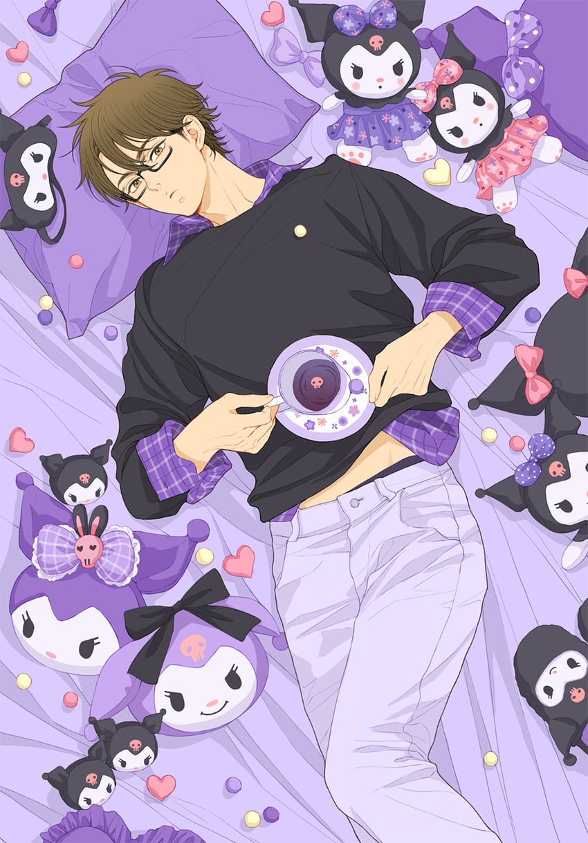 kuromi and miyuki kazuya (sanrio and 2 more) drawn by twoframe