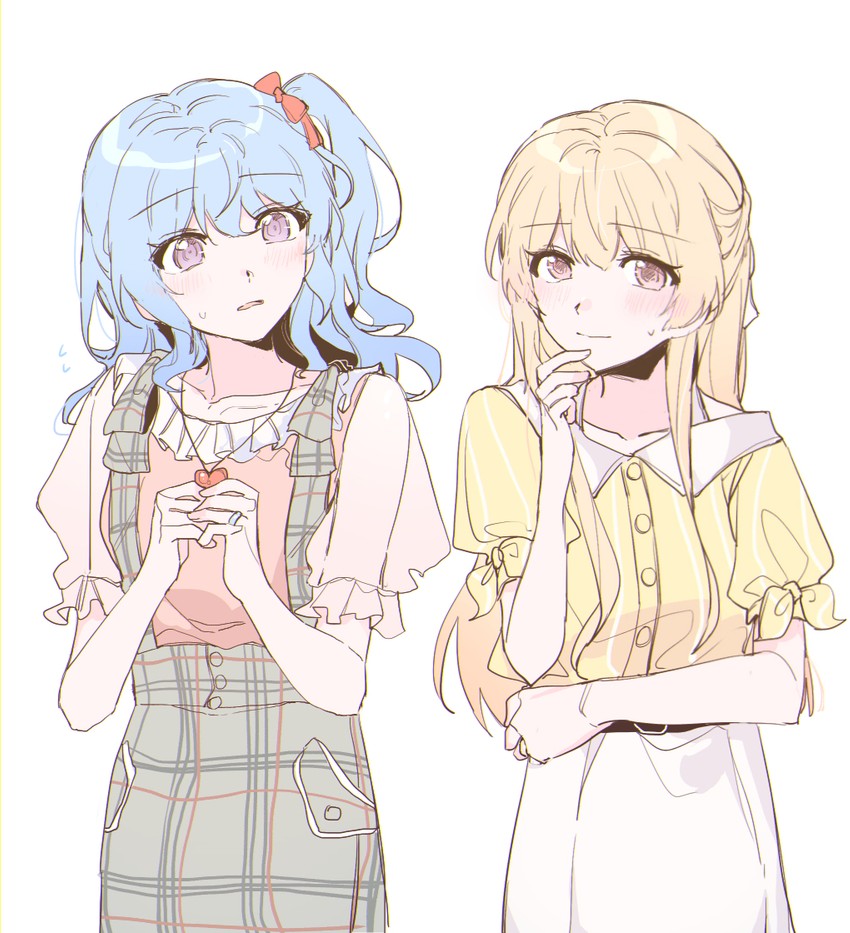 matsubara kanon and shirasagi chisato (bang dream!) drawn by kyudoli
