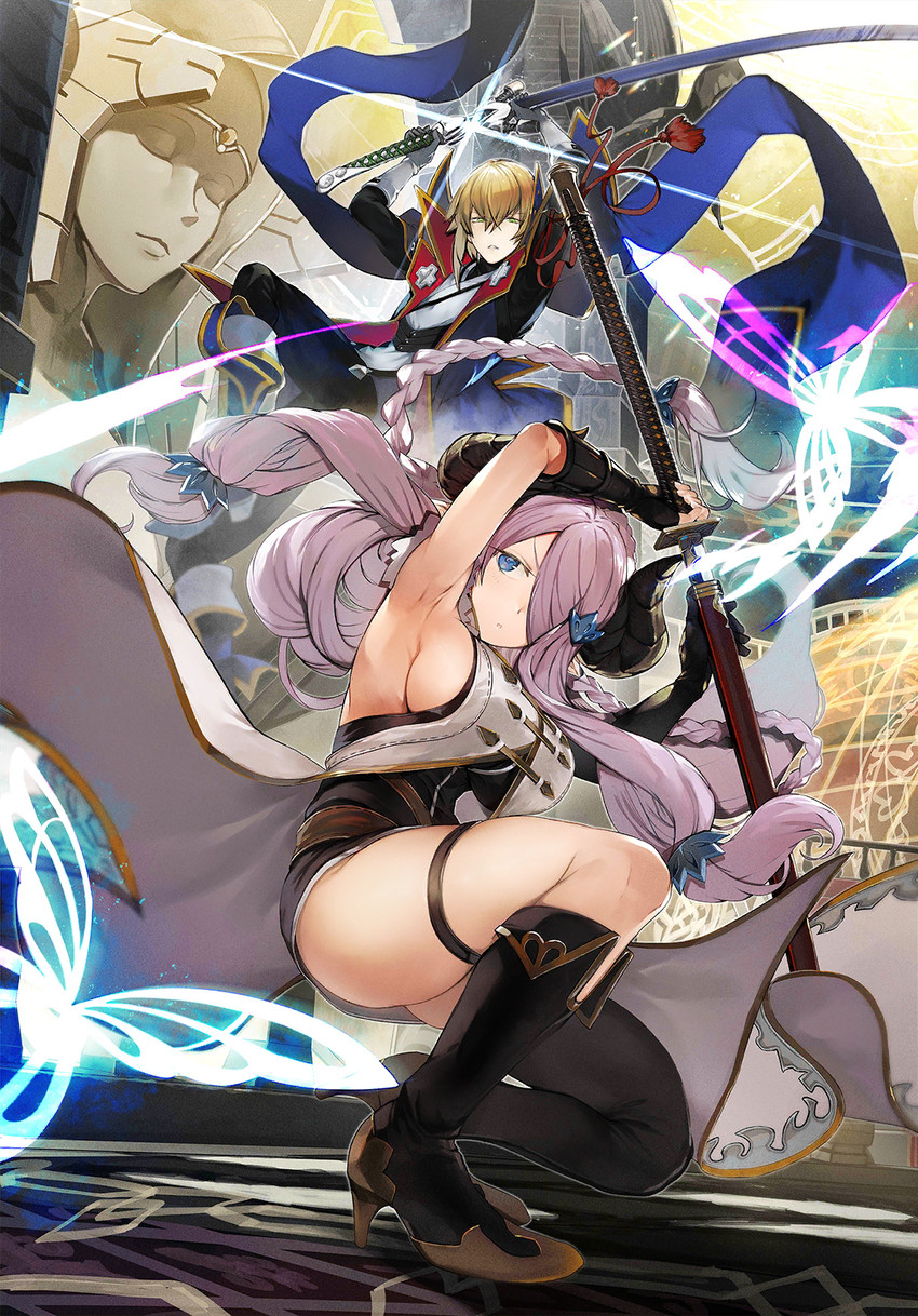 narmaya and jin kisaragi (granblue fantasy and 4 more)