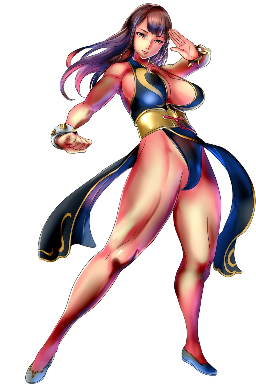 chun-li (street fighter and 1 more) drawn by judge_(oekaki)
