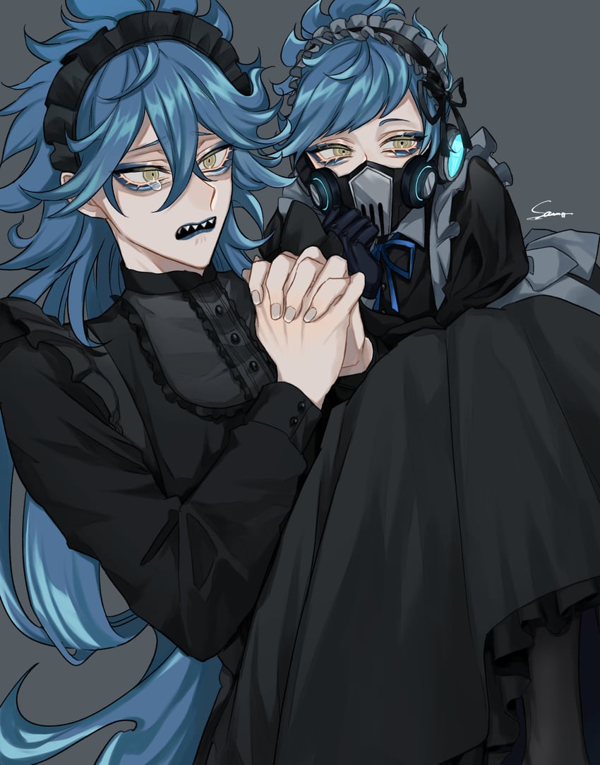 idia shroud and ortho shroud (twisted wonderland) drawn by saw_(dtn_error)