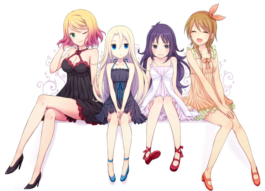 rachel gardner, kanzaki shiori, cathy, and sakuma miyako (satsuriku no tenshi and 1 more) drawn by nico_(nico_alice)