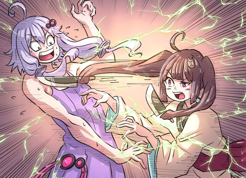 yuzuki yukari and touhoku kiritan (vocaloid and 1 more) drawn by mamesan0031