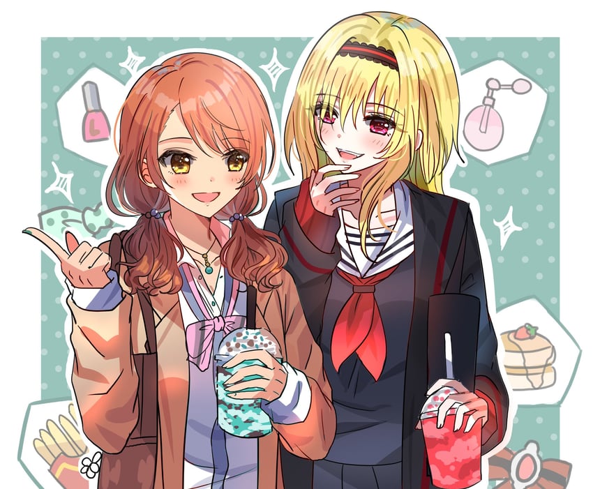 hojo karen and kurosaki chitose (idolmaster and 1 more) drawn by hotaruby