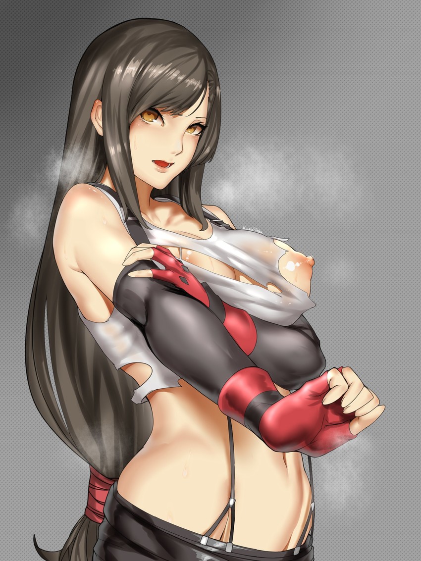 tifa lockhart (final fantasy and 1 more) drawn by kumiko_shiba