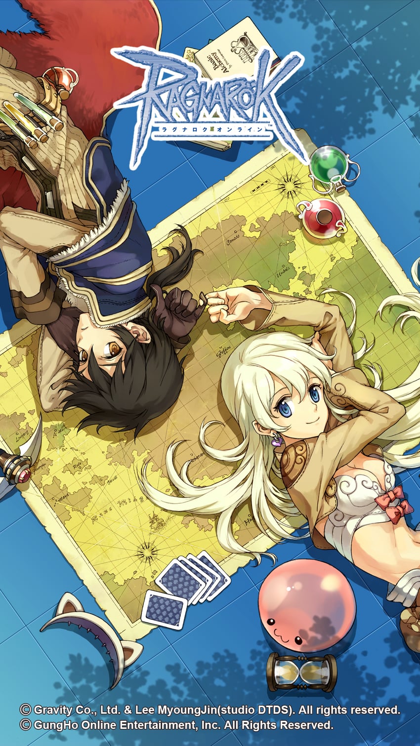 poring, alchemist, and thief (ragnarok online) drawn by tiv