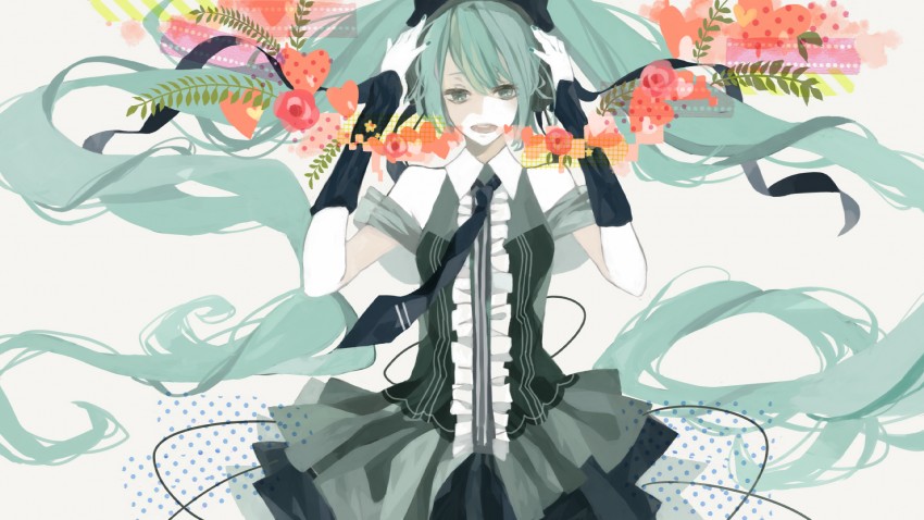 hatsune miku (vocaloid) drawn by anbivarens