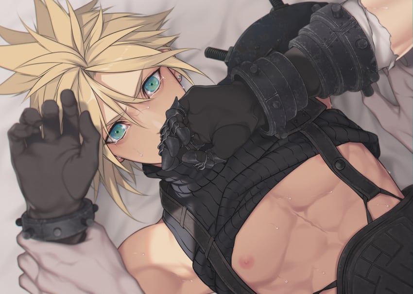 cloud strife (final fantasy and 2 more) drawn by kiki_lala
