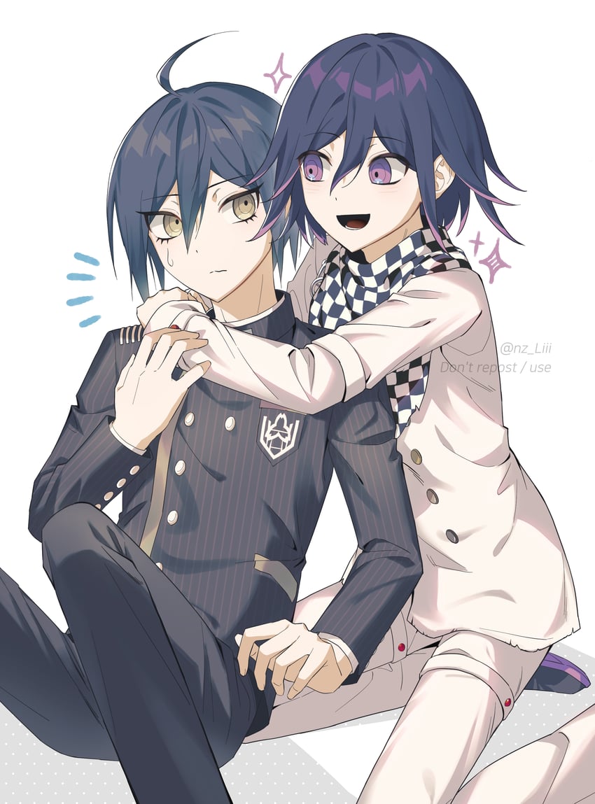 oma kokichi and saihara shuichi (danganronpa and 1 more) drawn by nz_liii