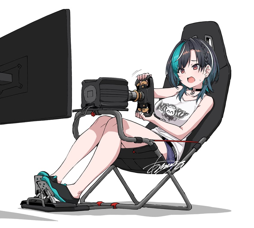 rindo chihaya (hololive and 1 more) drawn by asanaya