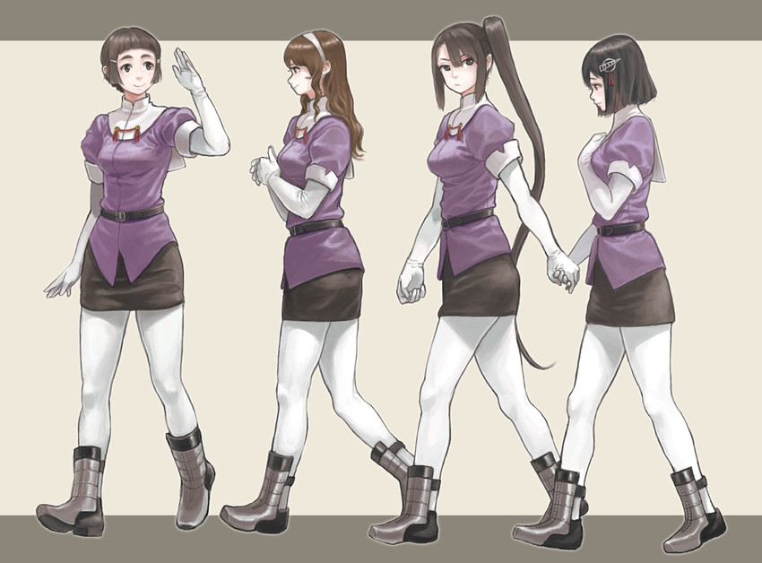 ashigara, haguro, nachi, and myoukou (kantai collection) drawn by gufu_(guffuumu)