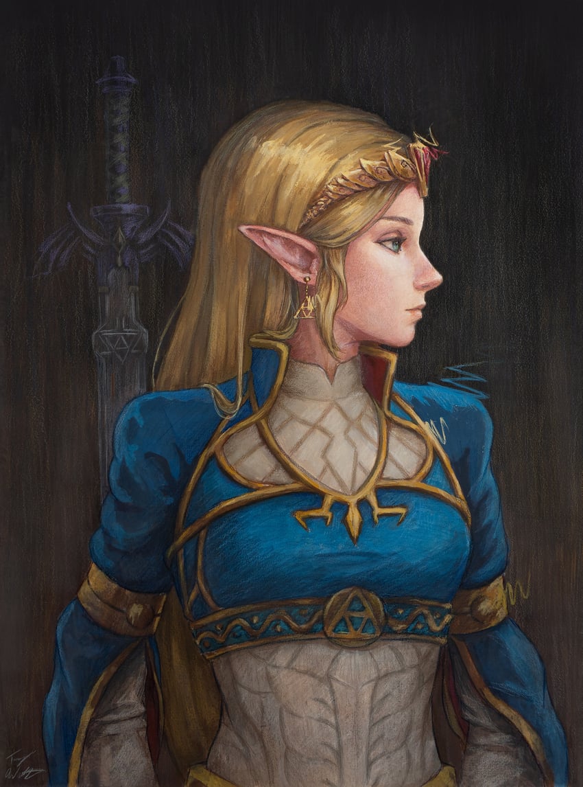 princess zelda (the legend of zelda and 1 more) drawn by tommy_worthington