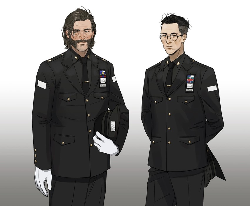 kim kitsuragi and harry du bois (disco elysium) drawn by cheetahman_(1ddghfr78cswc)