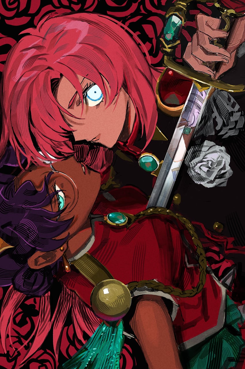 tenjou utena, himemiya anthy, and ootori akio (shoujo kakumei utena) drawn by segami