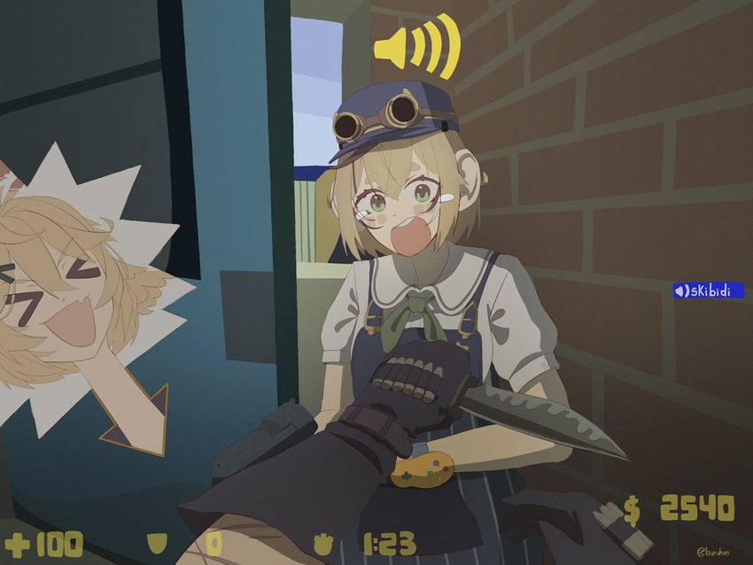 dokibird and dooby (indie virtual youtuber and 2 more) drawn by buruhas