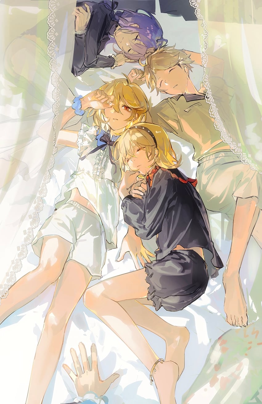 nito nazuna, ayase mayoi, and narukami arashi (ensemble stars!) drawn by anna_(avona)