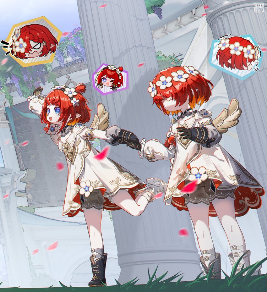 tribbie, trianne, and trinnon (honkai and 1 more) drawn by tongyu