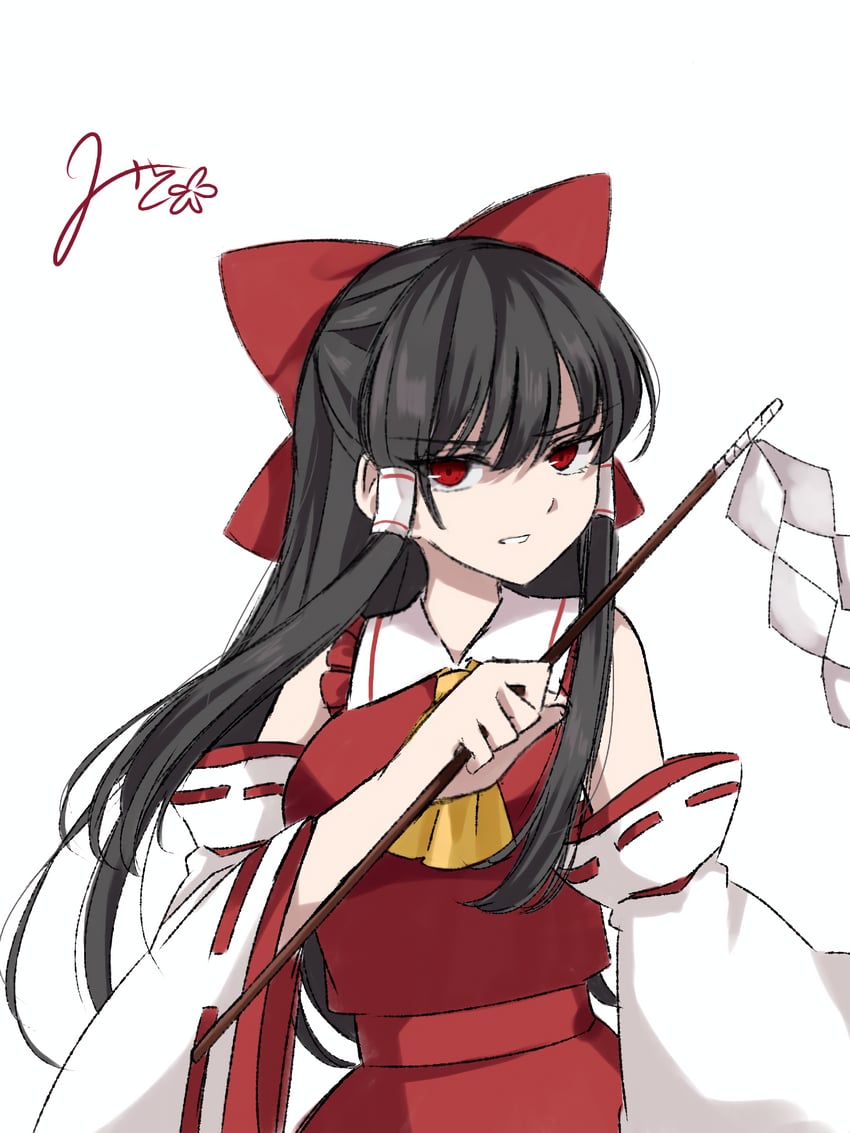 hakurei reimu (touhou) drawn by mito_(fate)