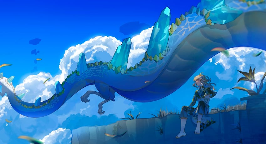 link and light dragon (the legend of zelda and 1 more) drawn by jiuminene