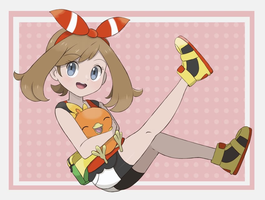 may and torchic (pokemon and 1 more) drawn by chocomiru