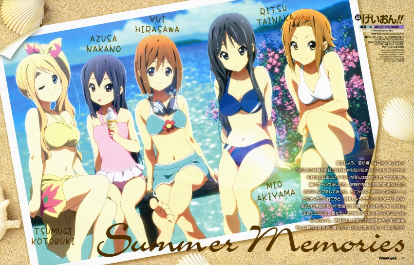 akiyama mio, nakano azusa, hirasawa yui, tainaka ritsu, and kotobuki tsumugi (k-on! and 1 more) drawn by ikeda_shouko