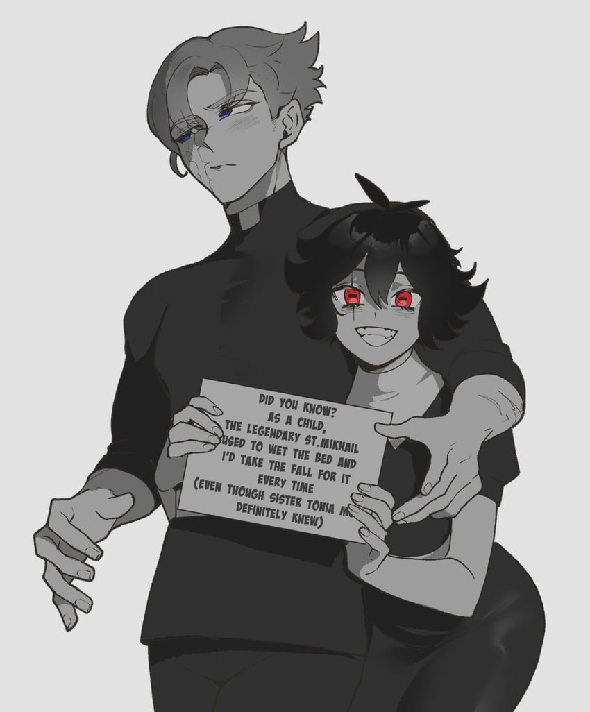 sister almonde and mikhail (original and 1 more) drawn by nyantcha