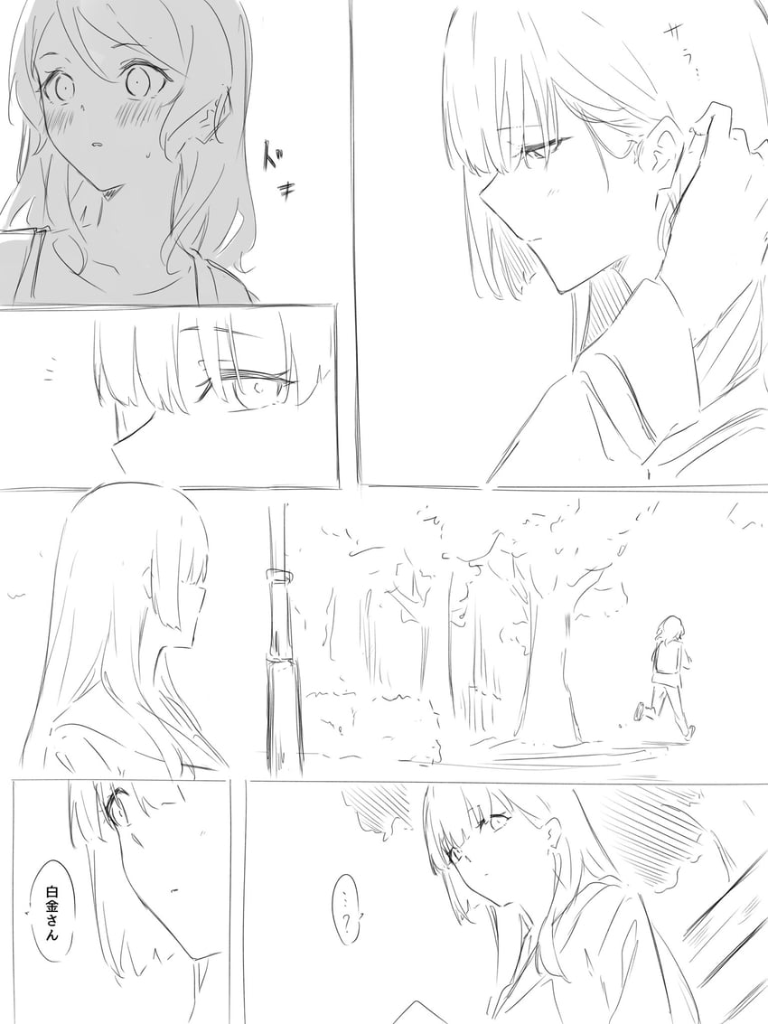 hikawa sayo and shirokane rinko (bang dream!) drawn by kanade_(kanade_3344)