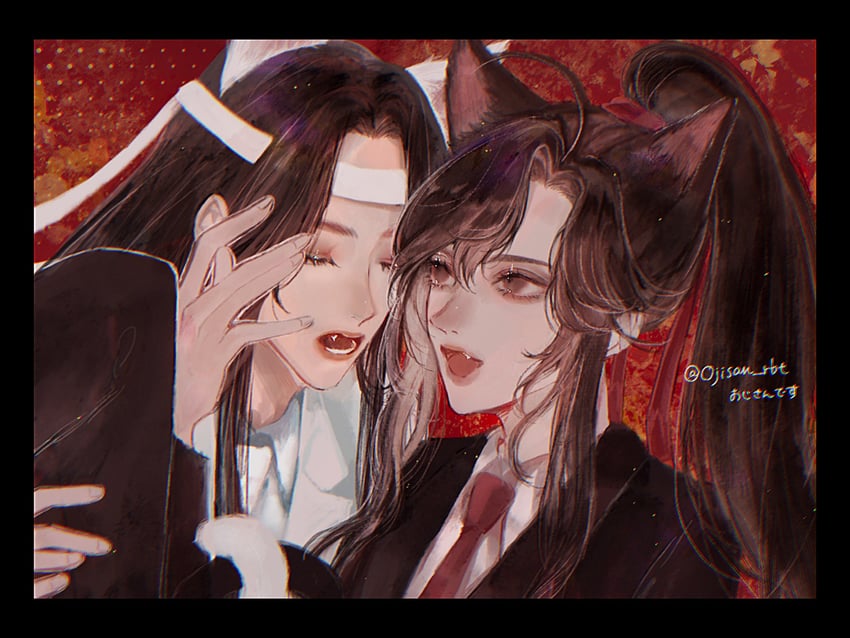 wei wuxian and lan wangji (modao zushi) drawn by ojisan_rbt