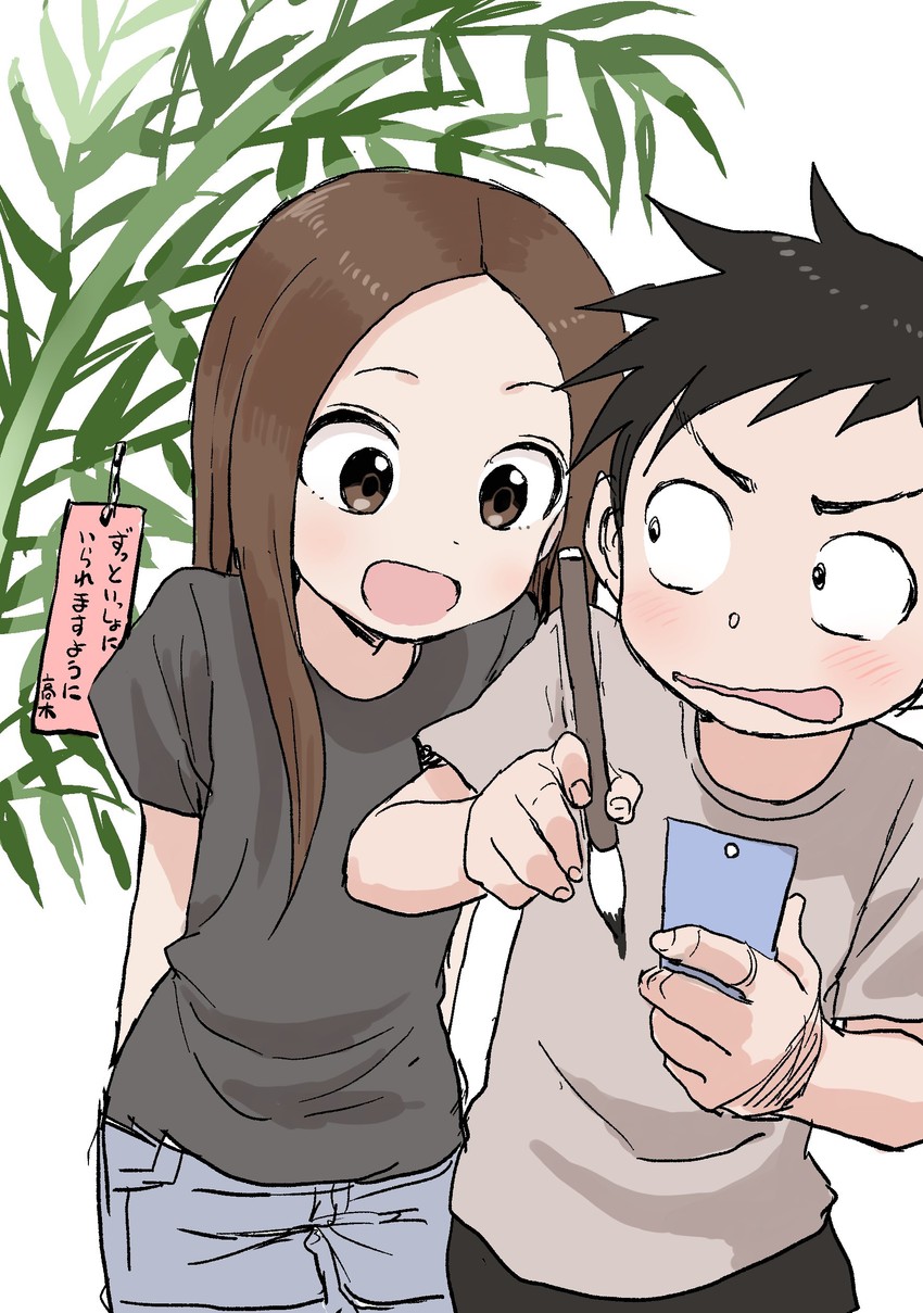 takagi-san and nishikata (karakai jouzu no takagi-san) drawn by yamamoto_souichirou