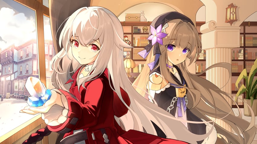 herta, pom-pom, and clara (honkai and 1 more) drawn by jiuchong_ying_fengxue