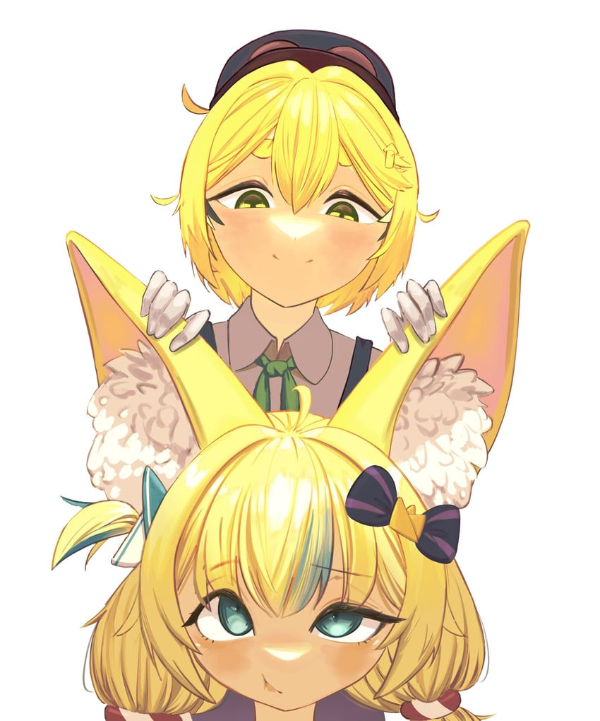 sameko saba and dooby (indie virtual youtuber) drawn by kgi_illus