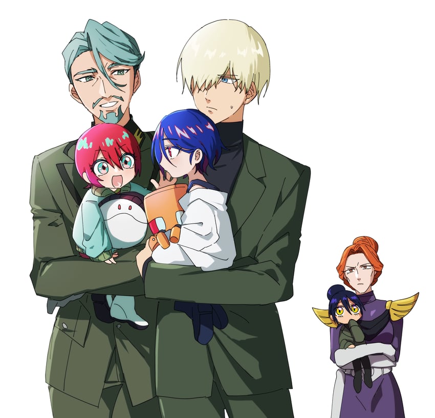 amate yuzuriha, haro, shuji ito, char aznable, nyaan, and 4 more (gundam and 1 more) drawn by ktaobi_trpg