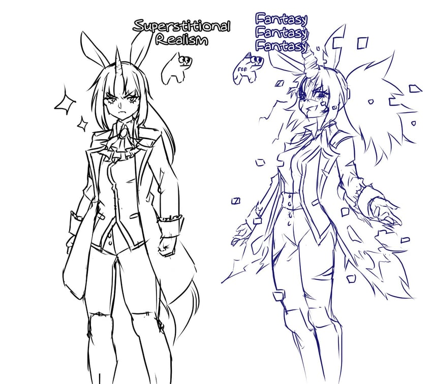 superstitional realism and fantasy fantasy fantasy (horse race tests) drawn by vixenofthestars