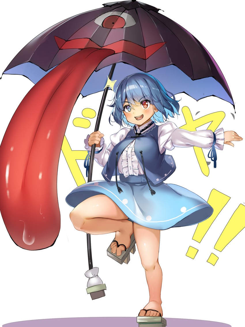 tatara kogasa (touhou and 1 more) drawn by piyodesu
